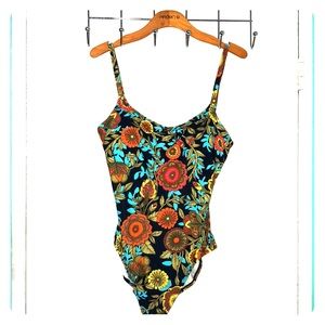 Flowery bathing suit